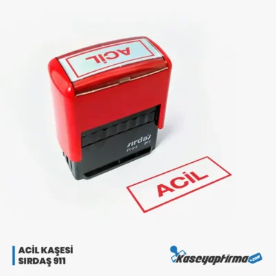 Acil Kaşesi - 38x15mm Baskı Ölçüsü, Sırdaş 911
