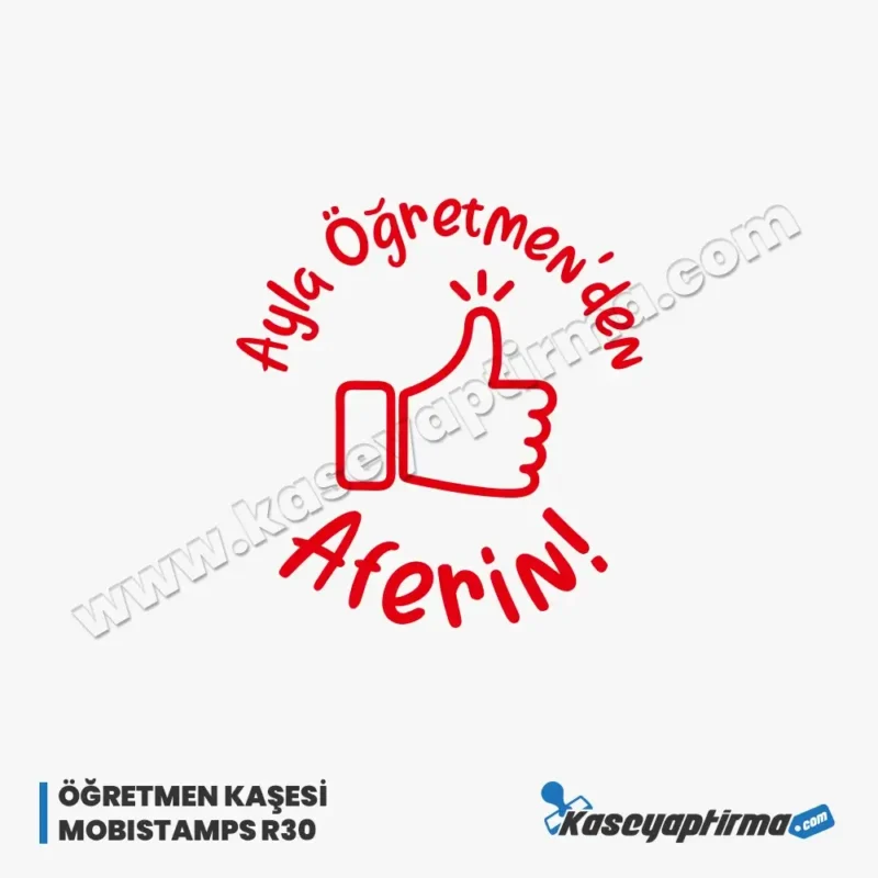 Öğretmen Aferin Kaşesi - Mobistamps R30, Öğr-001