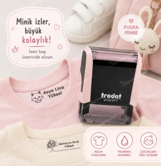 Kıyafet kaşesi pudra pembe kasa renk seçeneği