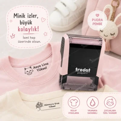 Kıyafet kaşesi pudra pembe kasa renk seçeneği