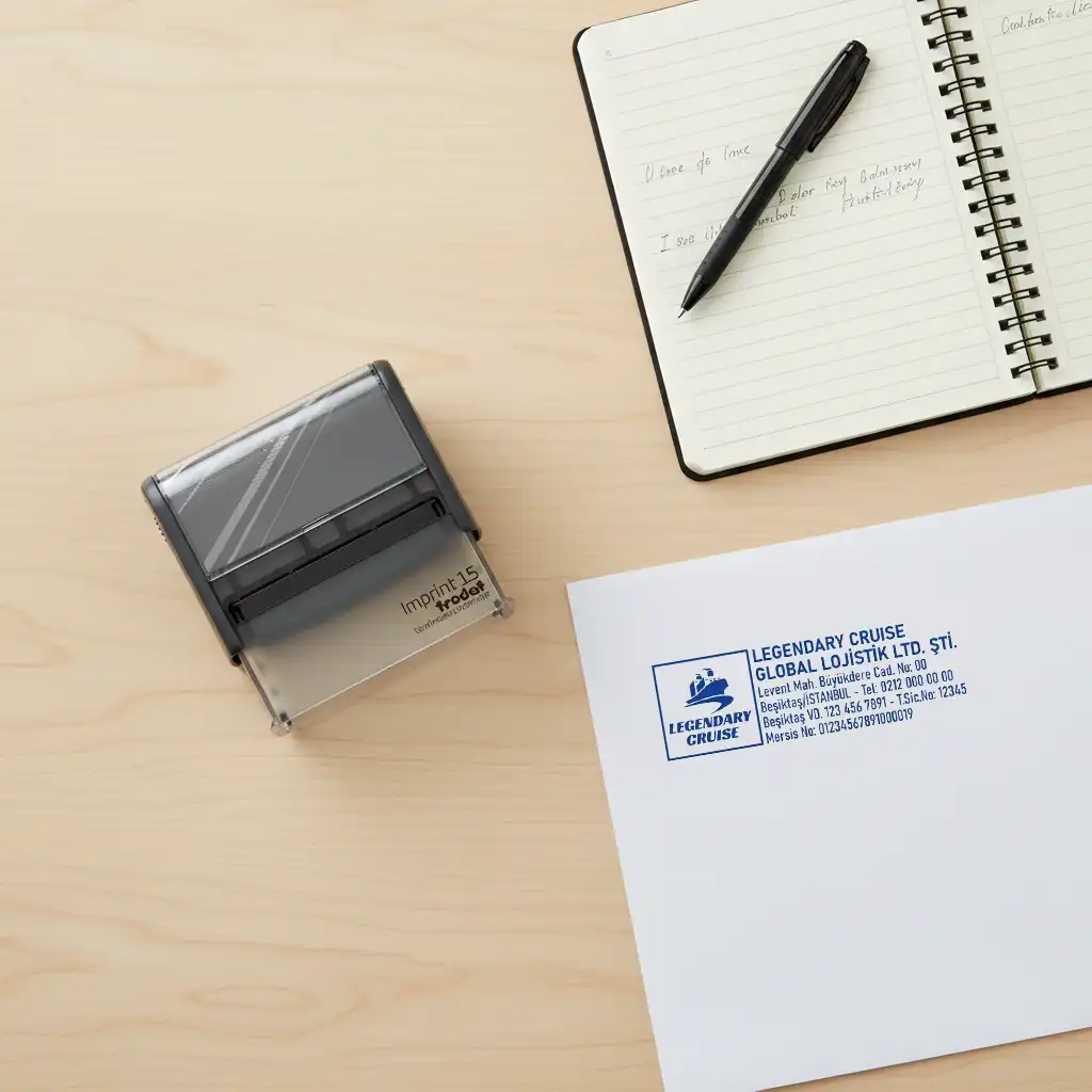 Büyük Boy Logolu Şirket Kaşesi | Kaseyaptirma.com